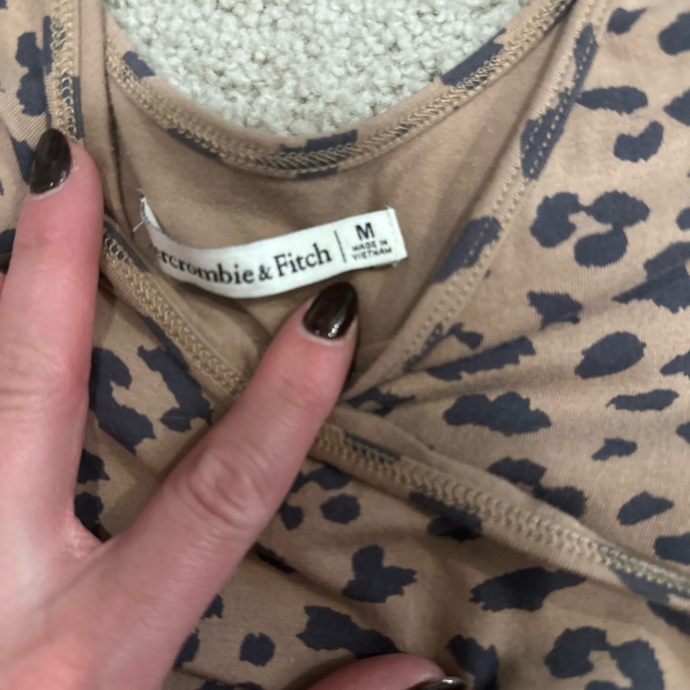 Abercrombie cheetah tank bodysuit
